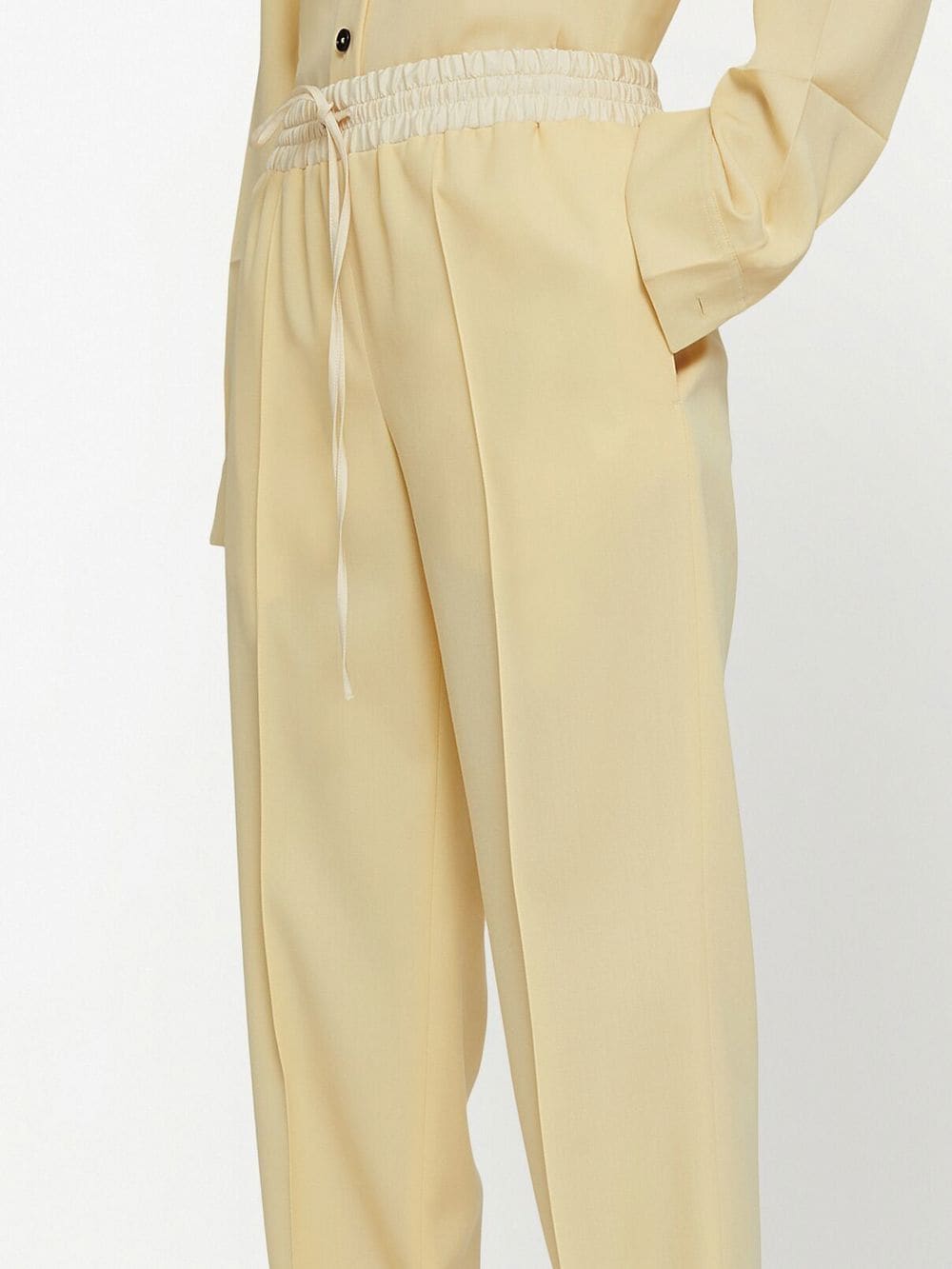 Yellow drawstring-fastening waist trousers - women - JIL SANDER